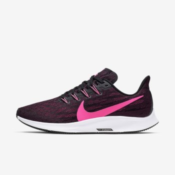 Nike Air Zoom Pegasus 36 - Női Futócipő - Fekete/Fehér/Rózsaszín